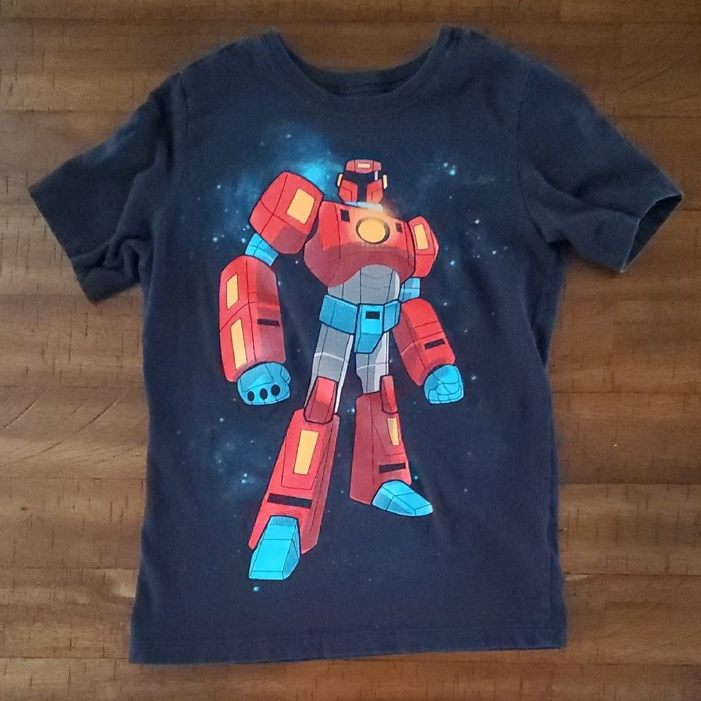 Carter's 100% Cotton Boy's Robot Graphic Short Sleeve T-shirt - Size 6